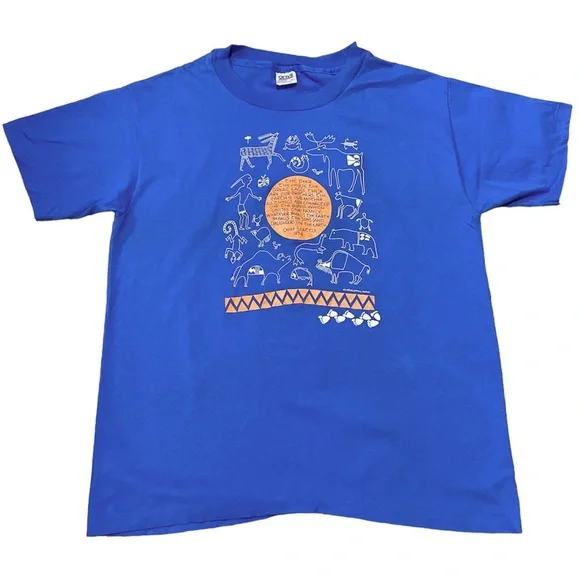 Vintage Rare Penny Jackim Chief Seattle Native American Single Stitch Shirt Blue - Picture 7 of 9